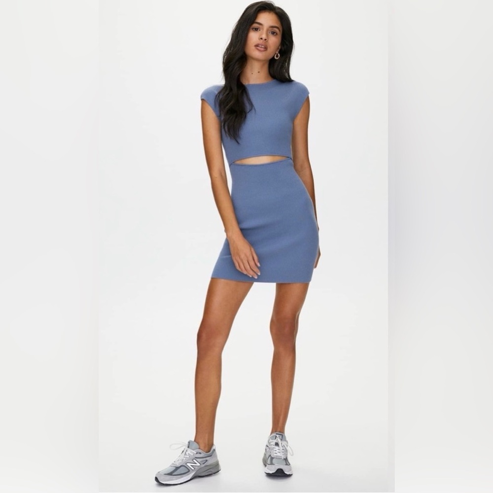 Aritzia Wilfred Sky Blue Mini Dress